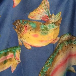Rainbow trout silk shirt